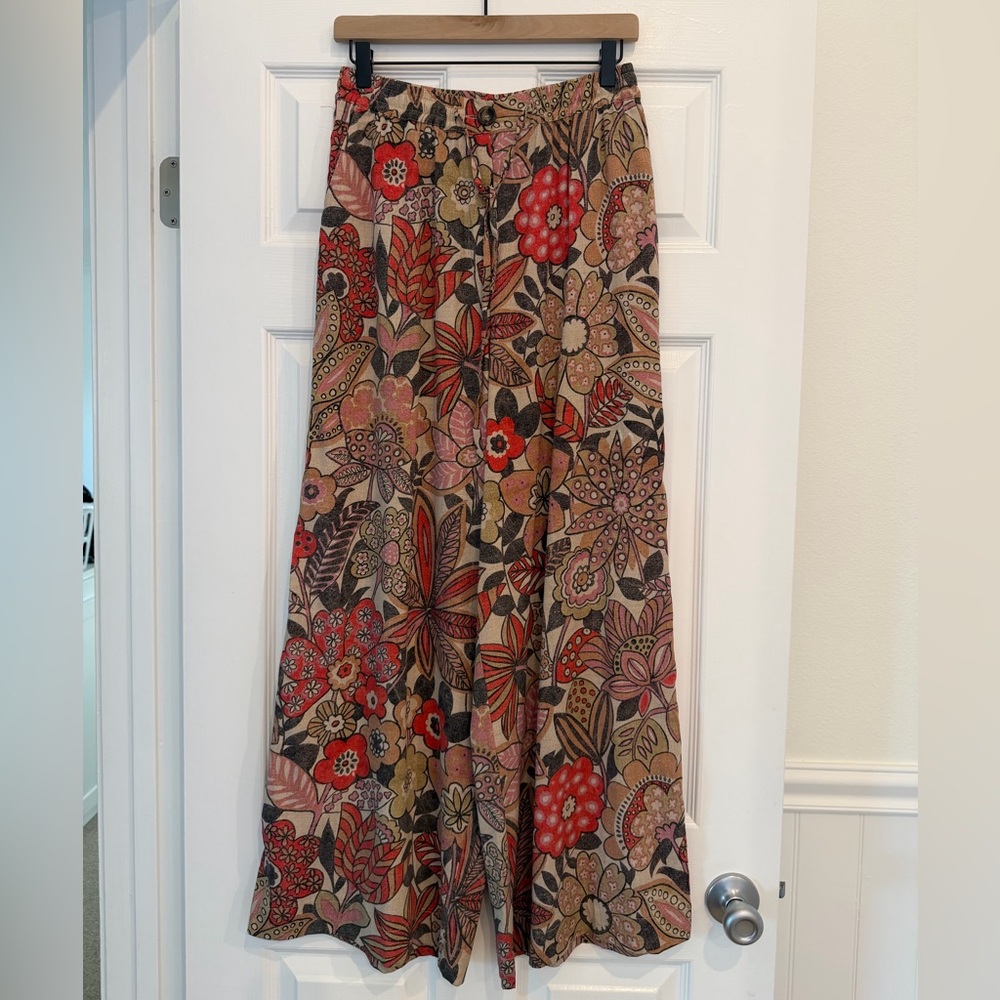 LIKE NEW Pierre-Louis Mascia Floral Silk Pants — Size S/M